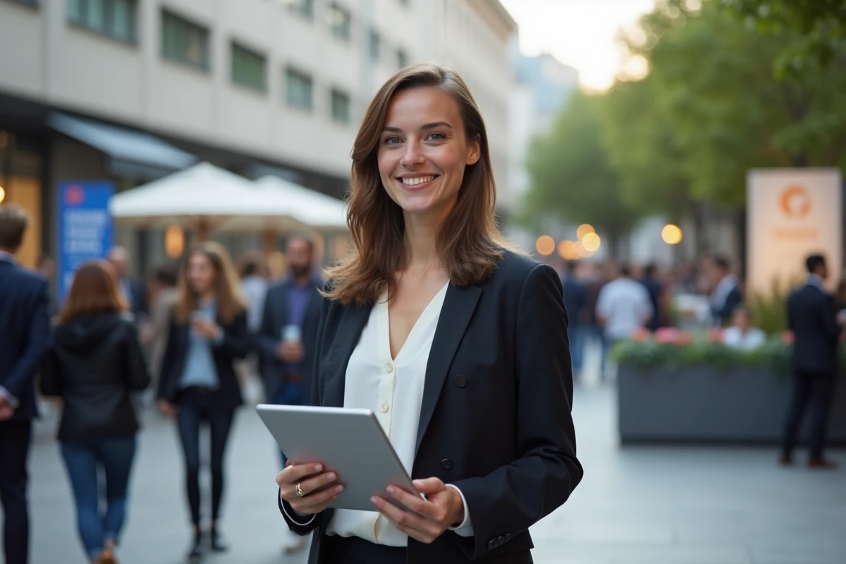 Jeune femme entrepreneure lors d