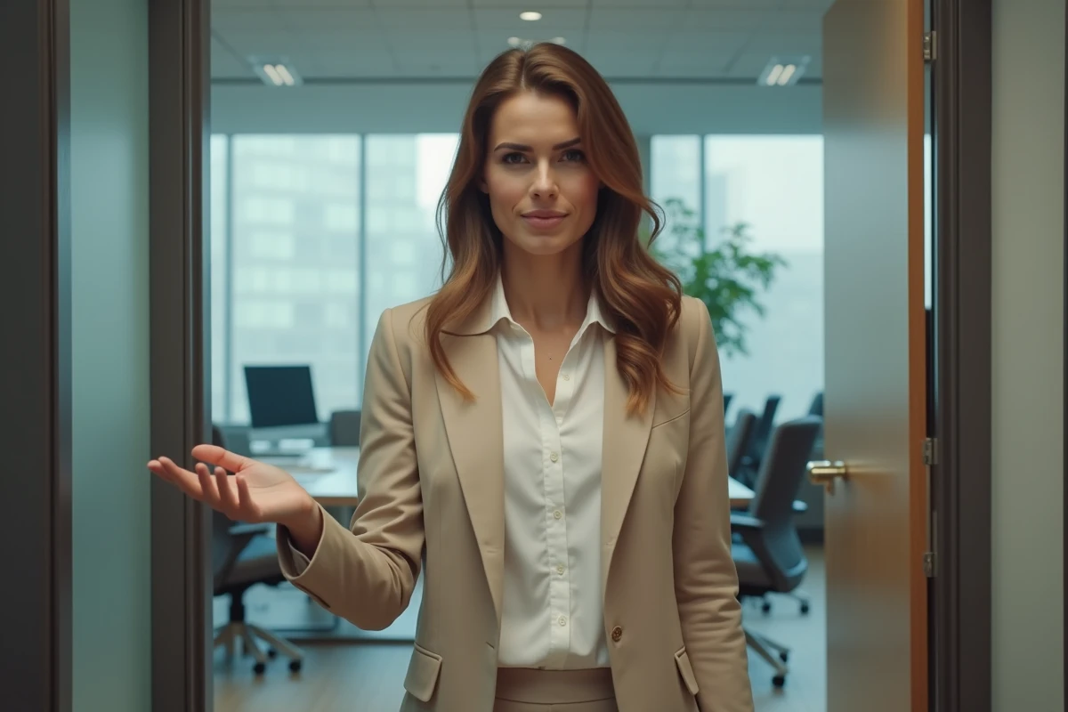 Jeune femme gestionnaire RH invitant quelqu